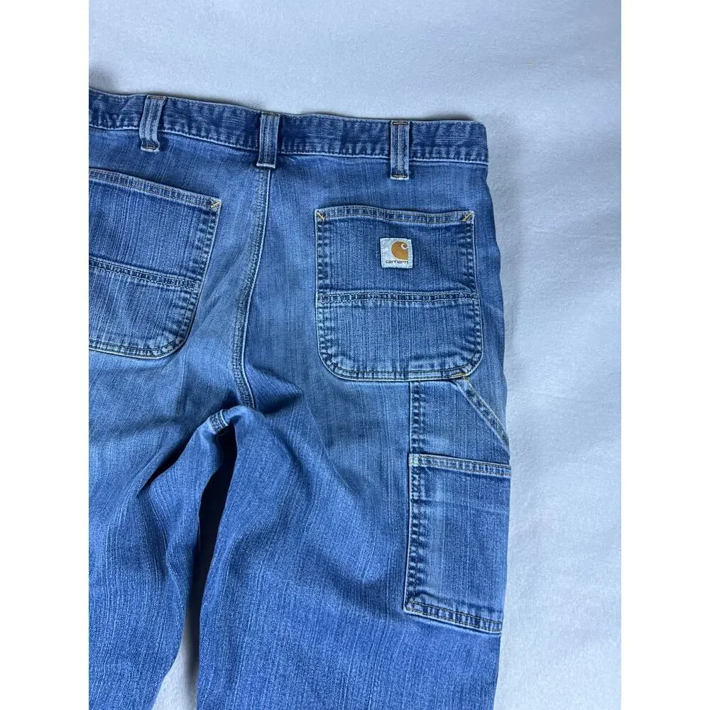 Carhartt Denim Jeans 36x34 Relaxed Fit Baggy Dark wash Work wear carpenter